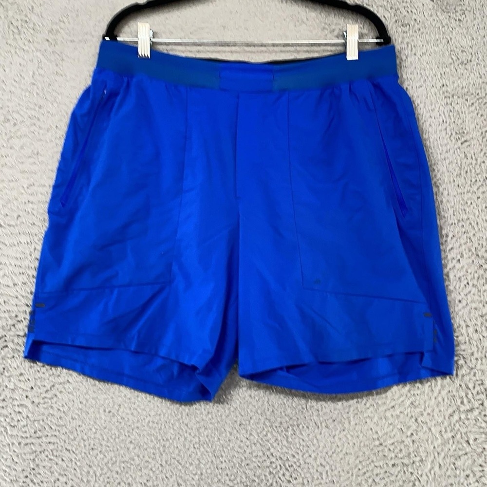 Lululemon License To Train Shorts Mens XL Blue Unlined Running Workout 7 Inch